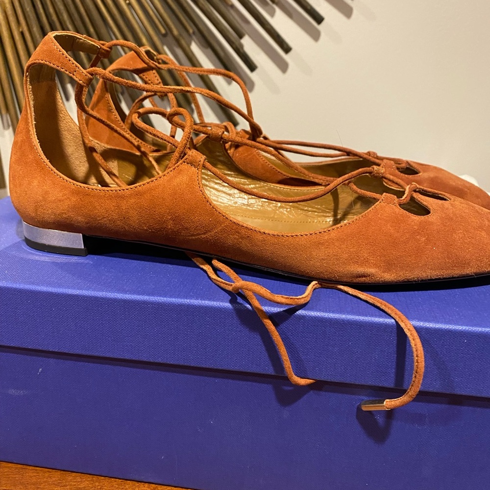 Aquazzura suede dancer flat. 39